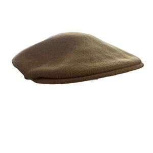 Vintage Kangol Men Flat Newsboy Beige Cap 100% Virgin Wool Made In England